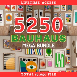 Bauhaus Poster Set, 5250+ Mid Century Modern Prints (Digital Download)