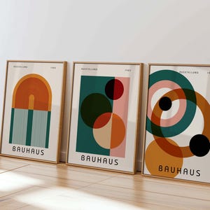 Bauhaus-Kunstdruckset: Moderne, geometrische Kunst der Mitte des 20. Jahrhunderts (Digitaler Download) Bild 3