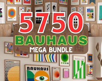 Bauhaus Poster Set, 5750+ Mid Century Modern Prints (Digital Download)
