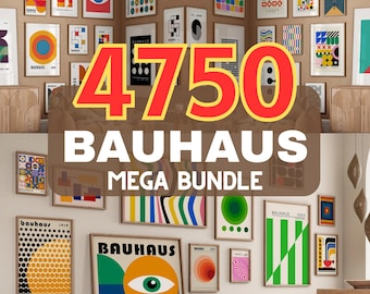 Bauhaus Poster Set (4750+ Prints) Mid Century Modern, Geometric