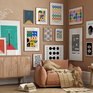 Mid century modern Bauhaus poster bundle 1500 digital art prints by DigiNorm
