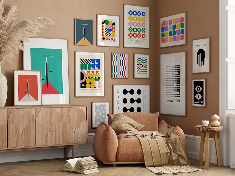Mid century modern Bauhaus poster bundle 1500 digital art prints by DigiNorm