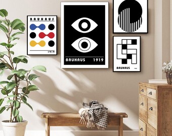 Explore Bauhaus Art Set of 8 Prints & Digital Posters Inspired by Iconic Design Elevate Your Space with Exhibition-Quality Wall Art