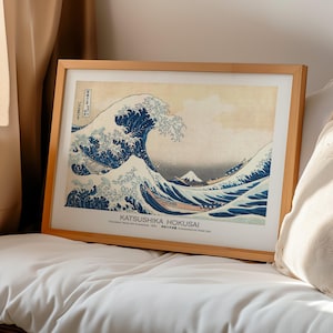 The Wave off Kanagawa Print, Hokusai Ukiyo-e Art (Digital Download
