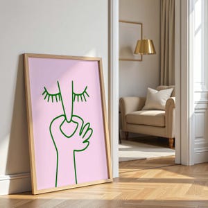 Funny Bathroom Art: Minimalist Toilet Humor Print (Digital Download) image 3