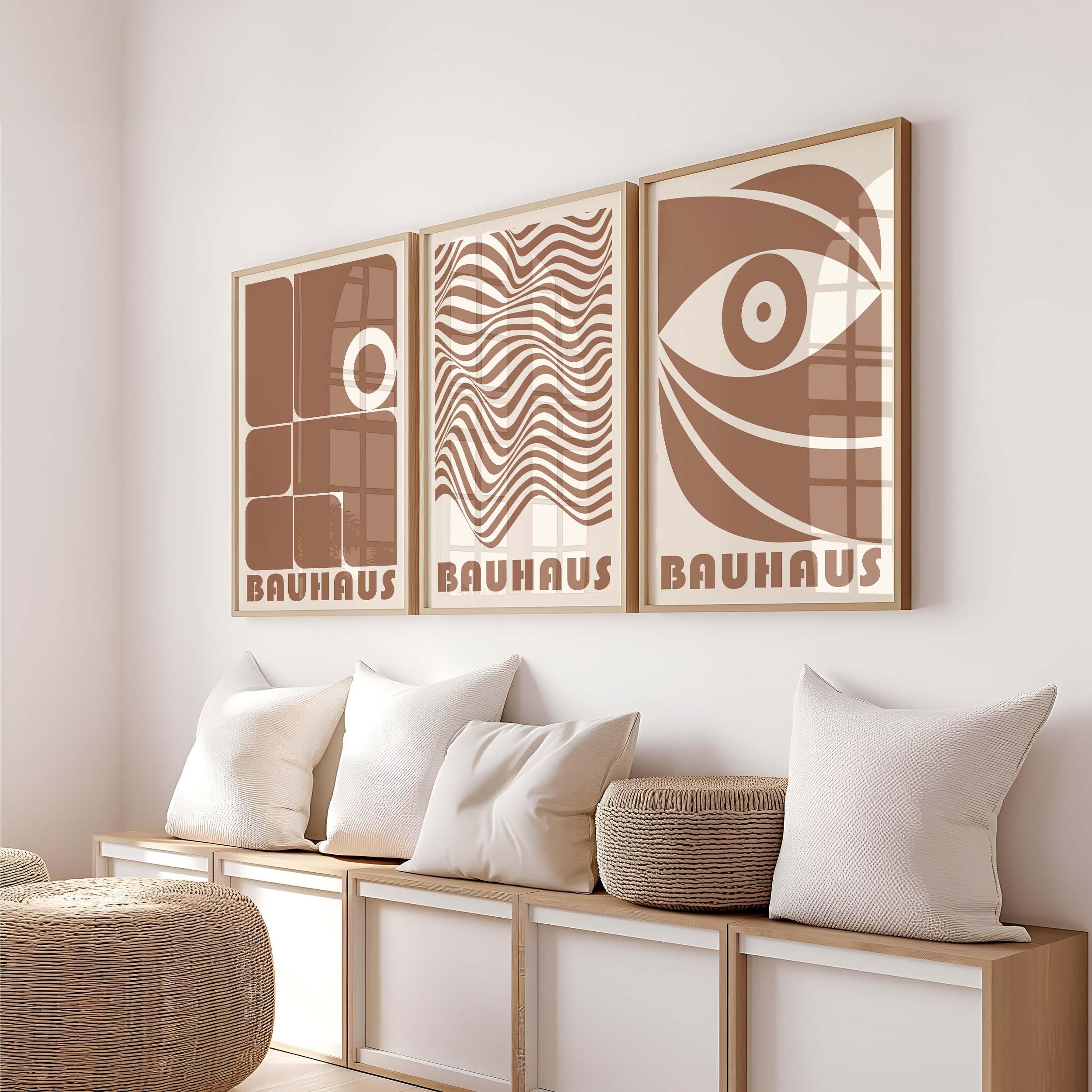 NonPi【3点セット】幾何学　モダン　インテリア　BAUHAUS Amazon.co.jp: Lucky Numen Gallery ウォールアート セット 12 ミッド