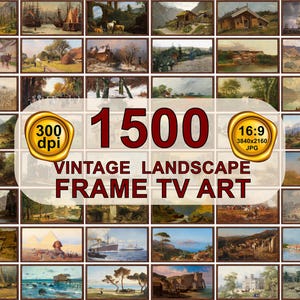 Frame TV Art Set of 1500+ Vintage Art Landscape Collection, All Art Famous Art Paintings, Modern TV Art, Samsung Art, Digital Download