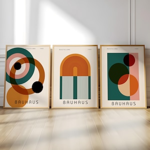 Bauhaus Print Set: Mid-Century, Modern, Geometric Art (Digital Download)