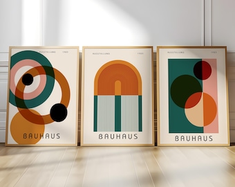 Bauhaus Print Set: Mid-Century, Modern, Geometric Art (Digital Download)