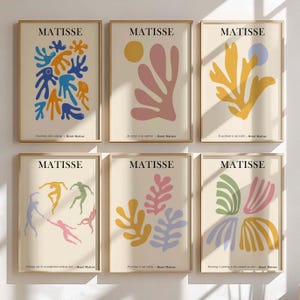 Henri Matisse Art Print Set of 10, Modern Abstract Wall Art, Matisse Gallery Wall Set, Museum Exhibition Poster, Matisse Poster Set Digital