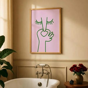 Funny Bathroom Art: Minimalist Toilet Humor Print (Digital Download) image 14