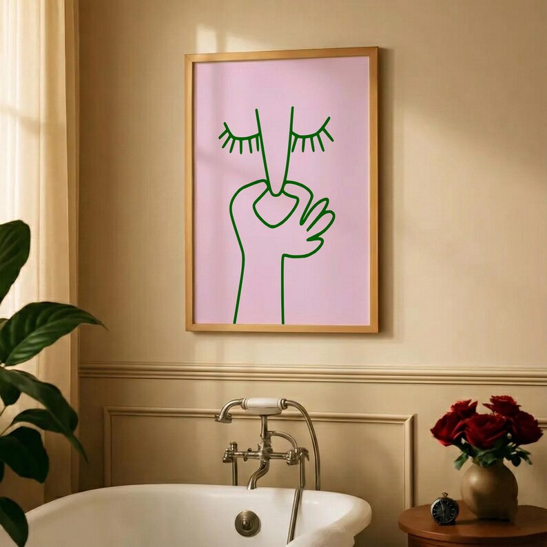 Funny Bathroom Art: Minimalist Toilet Humor Print (Digital Download) image 14
