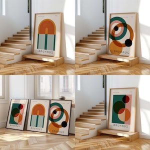 Bauhaus-Kunstdruckset: Moderne, geometrische Kunst der Mitte des 20. Jahrhunderts (Digitaler Download) Bild 6