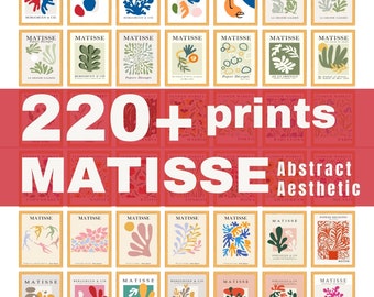 Matisse Art Print Set von 220+, Ästhetisches Matisse Poster, Abstrakte Wandkunst, Galerie Wandset, Museumsausstellung Kunst, Matisse Digitales Poster