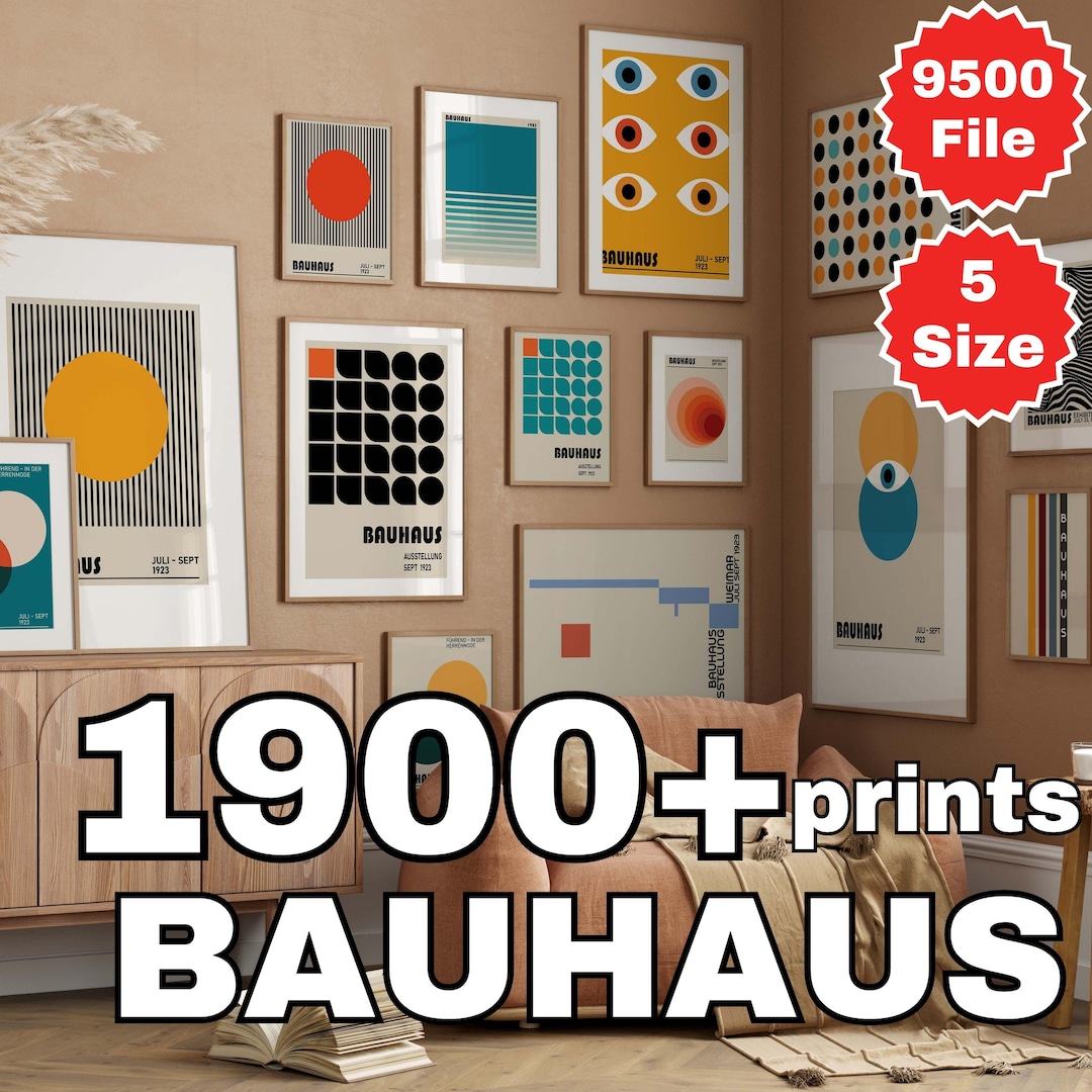 Bauhaus Poster Set of 1900 Premium Printable Wall Art Prints Mid ...