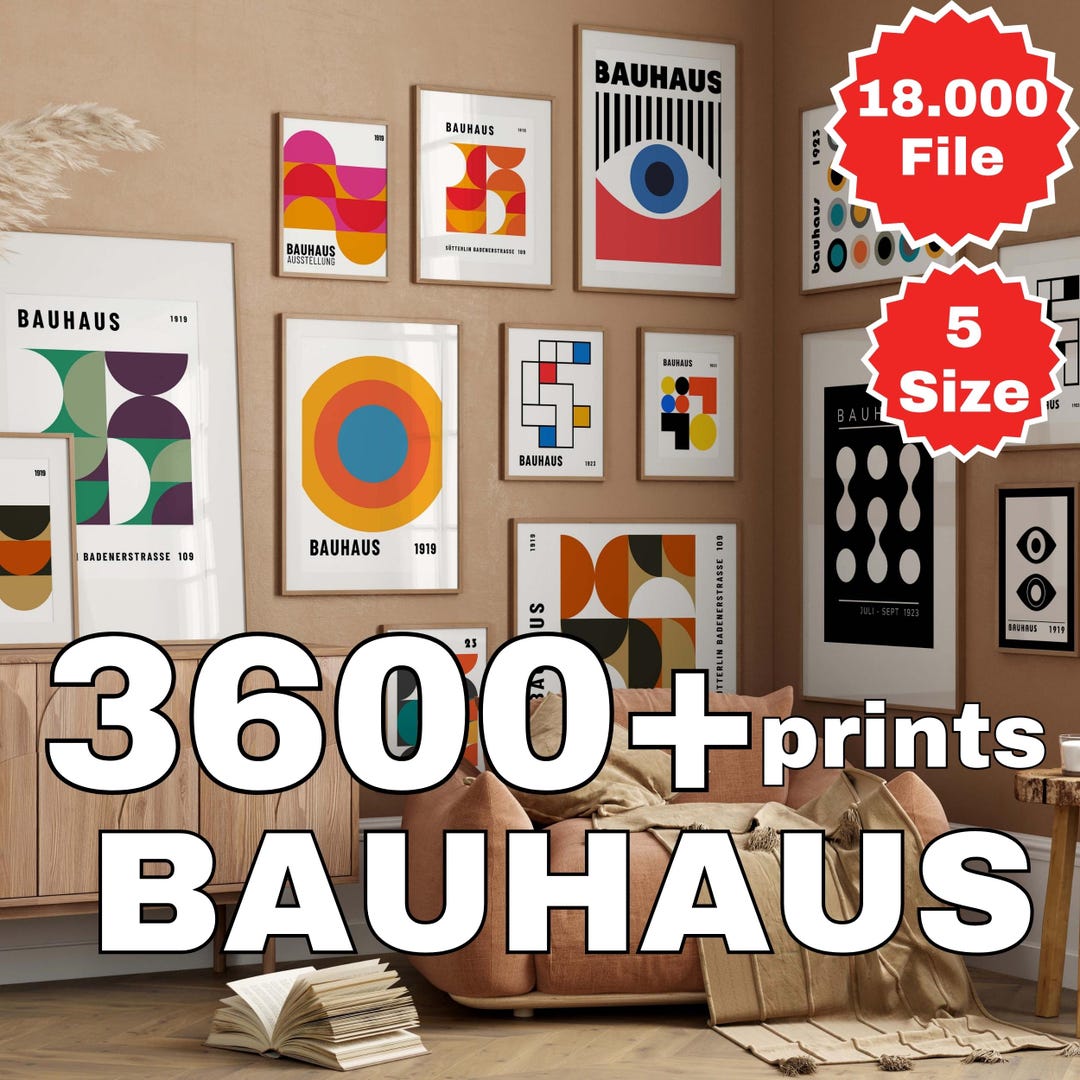 Bauhaus Poster Set of 3600 Premium Printable Wall Art Prints Mid ...