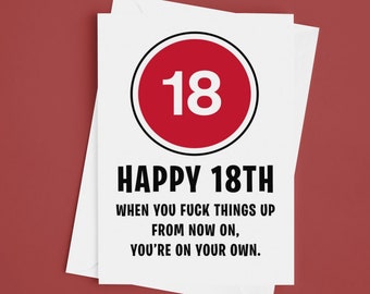 Funny 18th Birthday Card | Adulting Humor