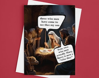 Funny Christmas Card | Alternative Nativity, Three Wise Men