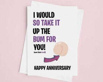 Funny Anniversary Card | Rude Novelty Love Gift