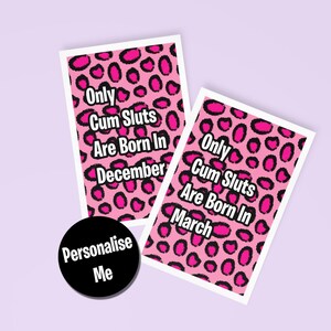Nur cum Sluts werden geboren (Jeder Monat) | Lustige Karte | Bester Freund Lustige Karte | Geburtstagskarte für Bestie | Für Sie | Jeder Monat
