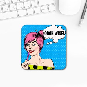 OOOH WINE! Novelty printed Coaster | Funny Wine Coaster | Drink Coaster | Novelty Coaster | Gift for wine lover