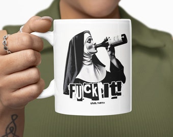Fuck It Nun / Taza divertida / Amante del vino / Mejor amigo taza divertida / Taza de novedad / Taza divertida / Para ella o él