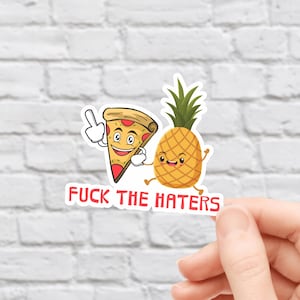 Pineapple on Pizza Sticker: Funny Sarcastic Laptop Decal