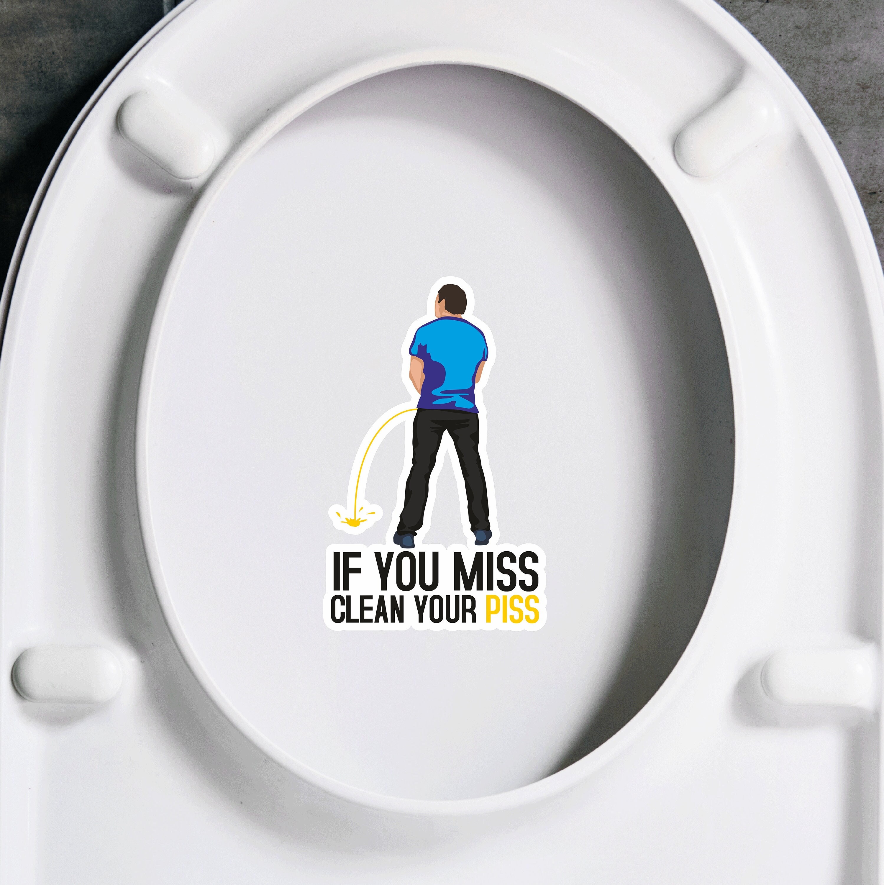 Déco humour : Sticker mural La prière des toilettes - 8,90 €