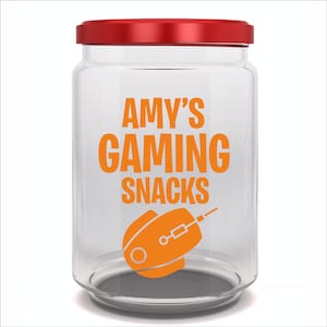 Personalised Gaming Snacks Sticker, Vinyl Decal, Label, Personalised Gamer Gift, Gaming Lover, Gift for Him, Gift for Her NO JARS INCLUDED image 6