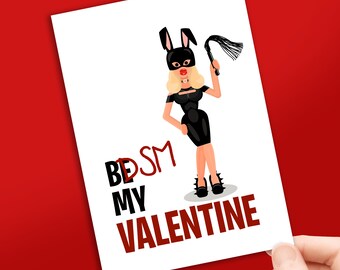 Tarjeta divertida de San Valentín BDSM / Regalo para esposo o novio