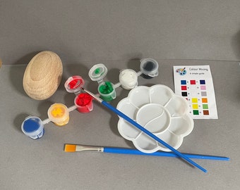 Acrylic Painting Kit with Wooden Egg