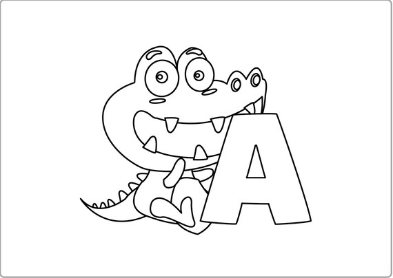 ABC Animals Alphabet Coloring Pages Preschool Activity - Etsy