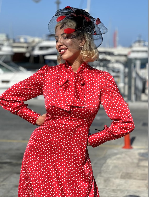 open lace back dress Alessandra Rich Silk Polka-Dot Midi Dress  Petite Chrie
