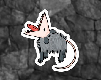 Possum vinyl sticker - Opossum waterproof sticker - Funny possum gift - Cool animal sticker