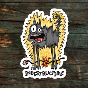 Sticker drôle de chat noir - Sticker vinyle animal - Sticker humour chat - Sticker optimiste - C'est un bon sticker