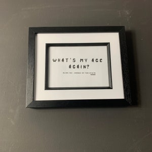 Blink 182 - What's My Age Again? - Framed Lyric Print Personalised Gift