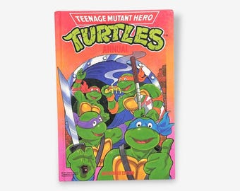 Vintage Teenage Mutant Hero Turtles Jährliches Hardcover-Buch (Mirage Studios) 1991