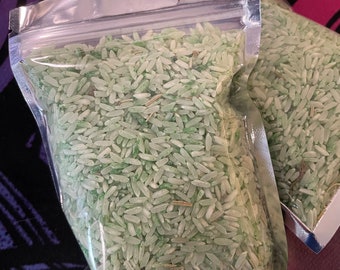 Prosperity rice | Money rice | Abundance Rice | Green ritual rice | DIY magic | Rice for spell work