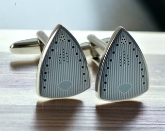 Fun Iron Domed Design Cufflinks Novelty Gifts Presents For Men Weddings and Birthdays