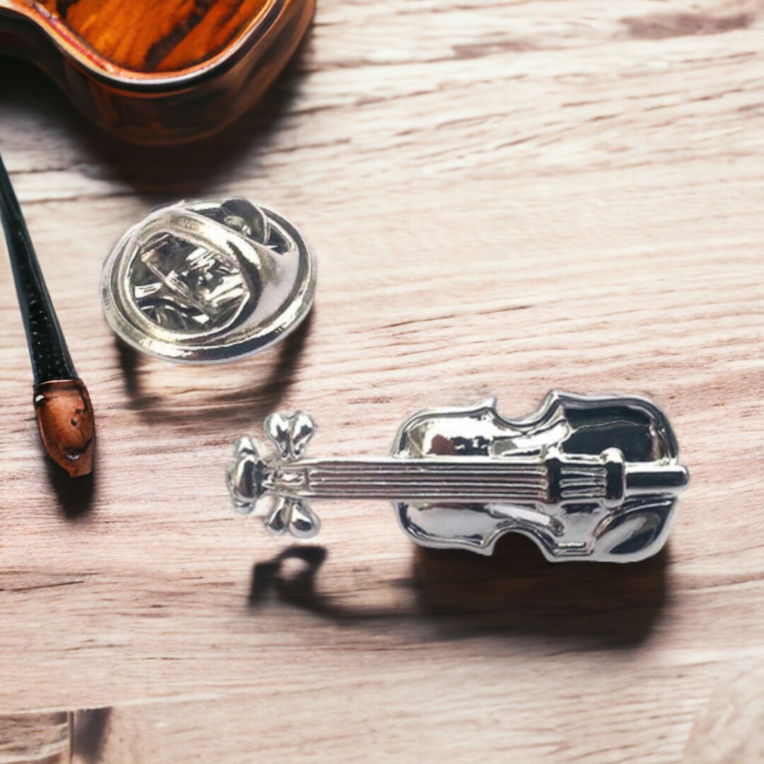 Violin, Music Instrument Lapel Pin Badge Novelty Gifts Presents for Men