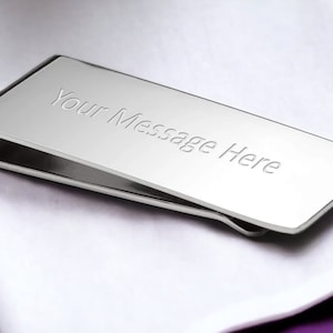 Personalised Engraved Money Clip  Personalised Gifts and Present Ideas For Mens Birthdays