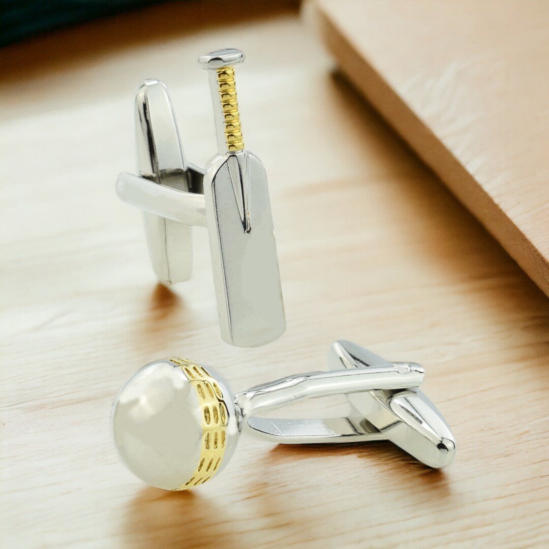 Cricket Bat and Ball Cufflinks Etsy UK
