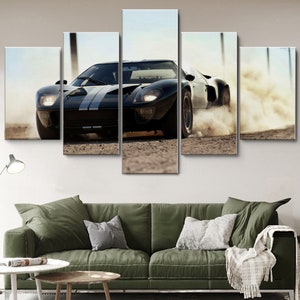 Ford GT40 5 Stück Leinwand Wandkunst, Große Gerahmte 5 Stück Leinwand Wandkunst, Extra Große Gerahmte 5 Panel Leinwand Wandkunst, Moderne Abstrakte Kunst