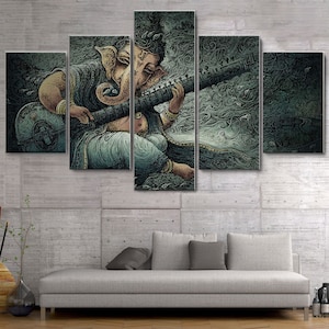 Ganesha 5 Piece Canvas - Etsy
