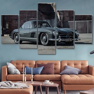 Mercedes-Benz SL300 Sport Cars 5 Pieces Canvas Wall Art, Large Framed 5 Pieces Canvas Wall Art, Extra Large Framed 5 Panel Canvas Wall Art