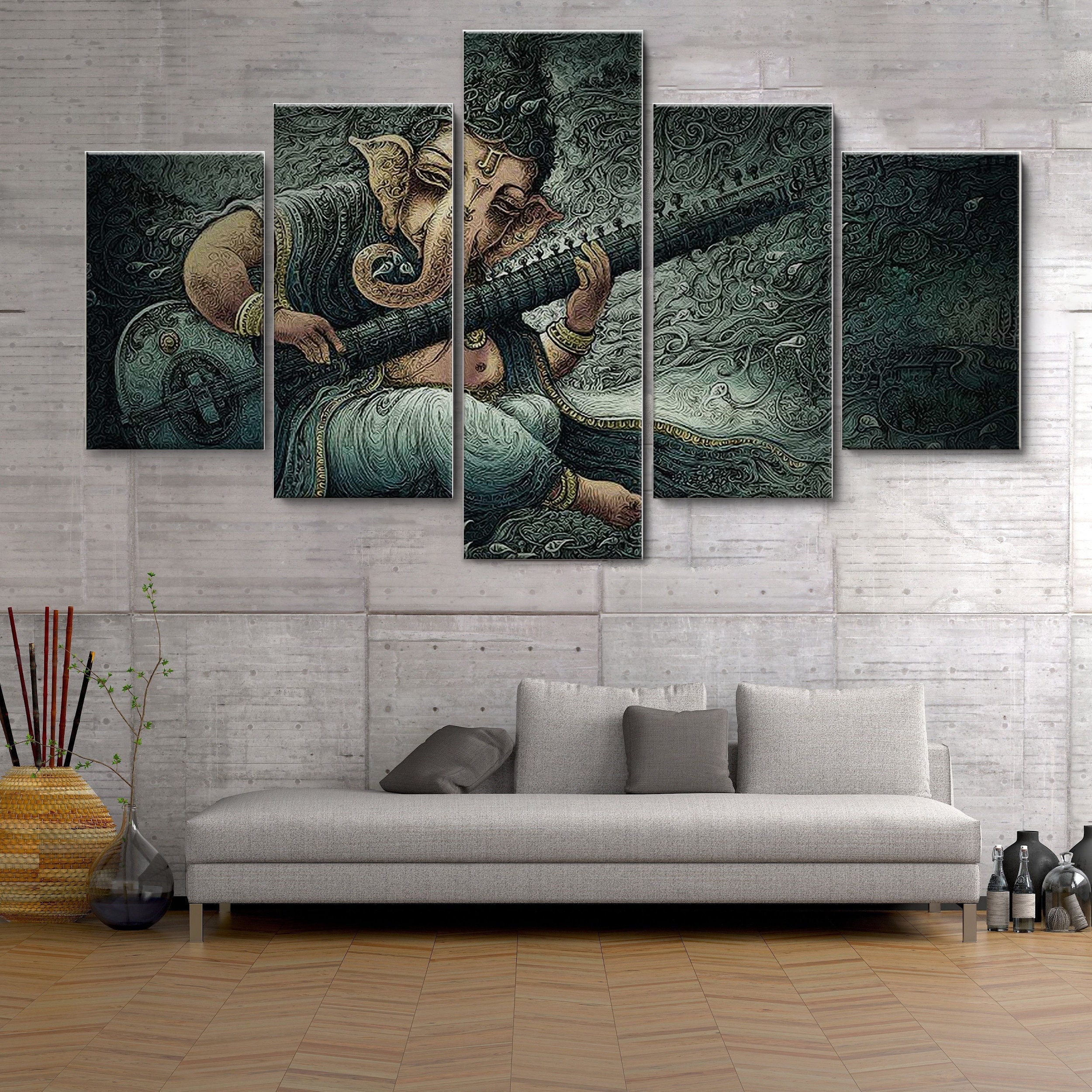 Ganesha 5 Piece Canvas - Etsy