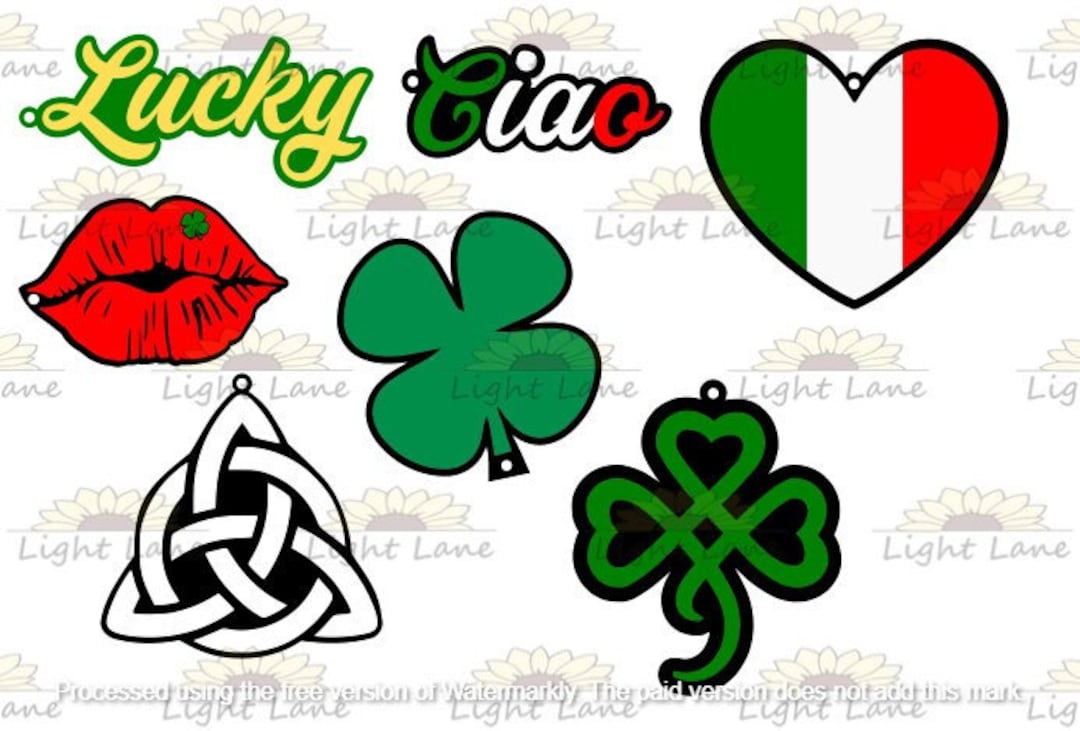 Irish Italian Unity Irish Italian Charms SVG digital File Only - Etsy Australia
