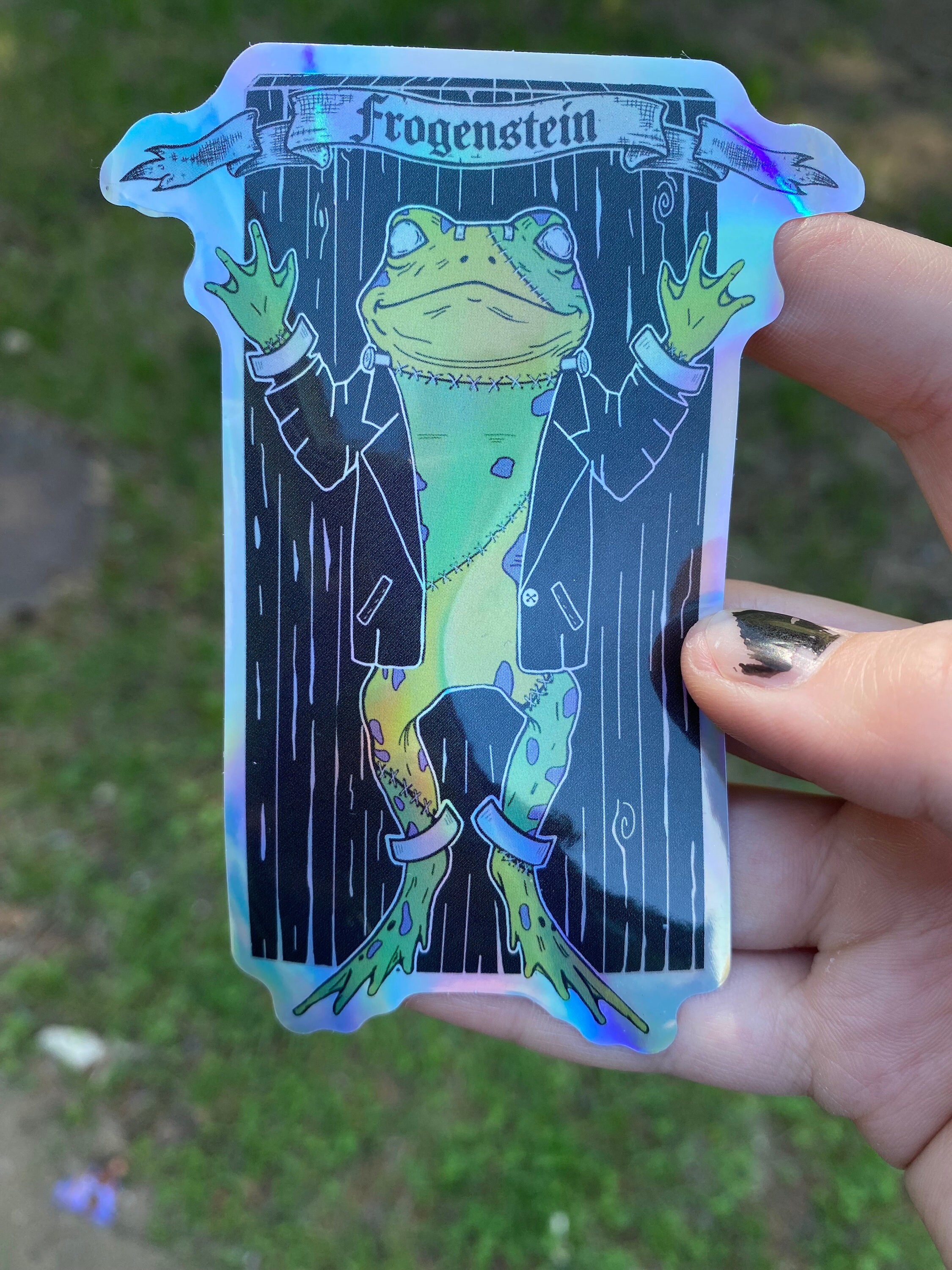Frogenstein Sticker - Etsy