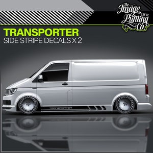 VW Transporter Side Stripe Decal Kit V4 - T4 T5 T6 - Stripes - Stickers - TCR - Camper Modifications - Stanced - Customizations - Graphics