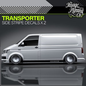 VW Transporter Side Stripe Decal Kit V5 - T4 T5 T6 - Stripes - Stickers - TCR - Camper Modifications - Stanced - Customizations - Graphics
